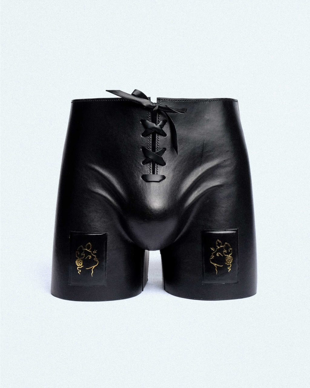 Enhanced Short In Black Leather by Thomas Finney