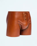 Enhanced Short In Brown Leather by Thomas Finney