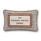 Espresso Martini Needlepoint Pillow