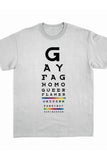 Gay Eye Chart Tee by Peachy Kings
