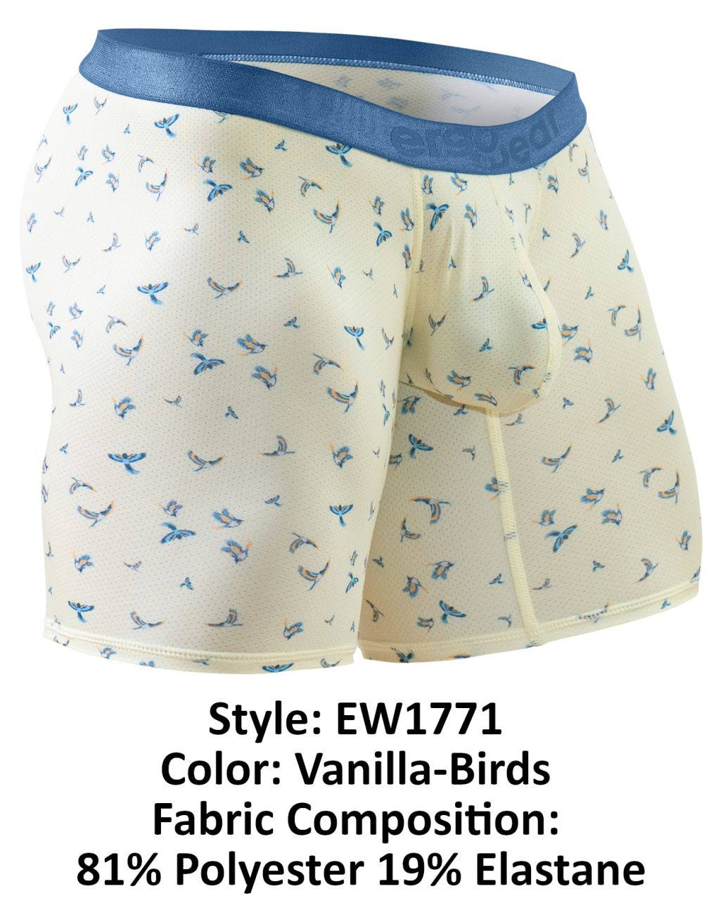 ErgoWear SLK SE Boxer Briefs - Vanilla-Birds