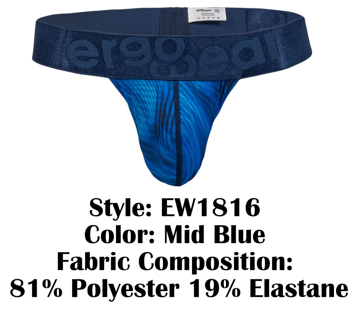 ErgoWear MAX BOLD SE G-String - Mid Blue