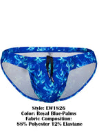 ErgoWear FEEL SW Swim Bikini - Royal Blue-Palms