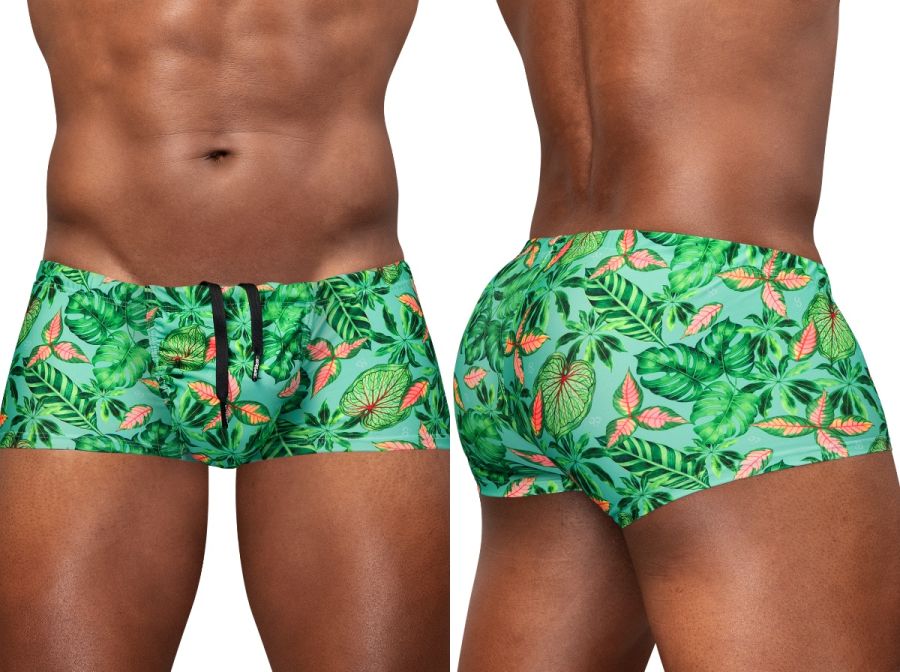 ErgoWear FEEL SW Swim Trunks - Aqua-Leaves