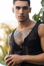 Extra Thin Button Up Tank Top