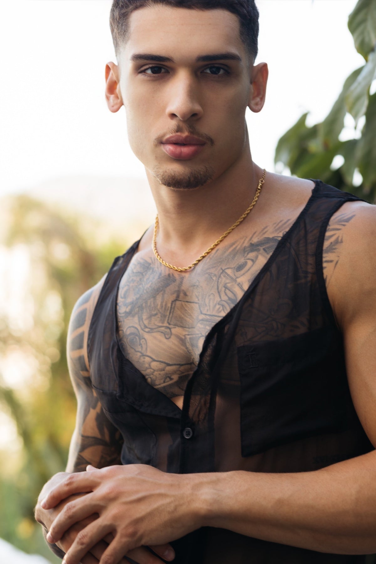Extra Thin Button Up Tank Top 01