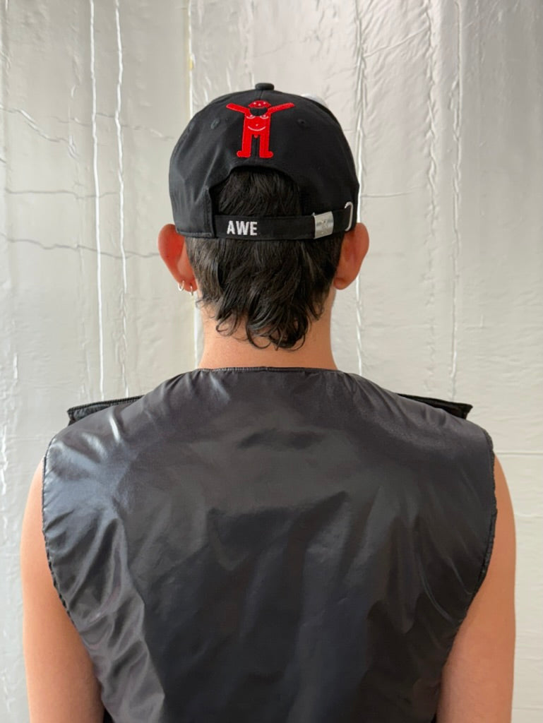 Smiley Cap in Black by Walter van Beirendonck
