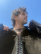 LUDOVIC DE SAINT SERNIN Alan Shirt Black Leather