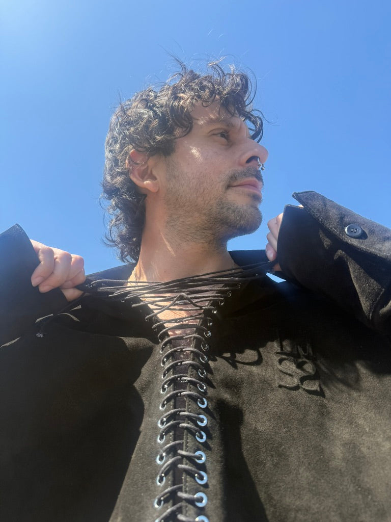 LUDOVIC DE SAINT SERNIN Alan Shirt Black Leather