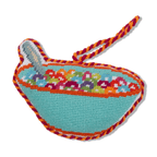 Needlepoint Icon Ornament - Rainbow Cereal