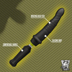 Fort Troff Robo Plunger Rotating Bead Depth Dong, Vibrating Remote Dildo