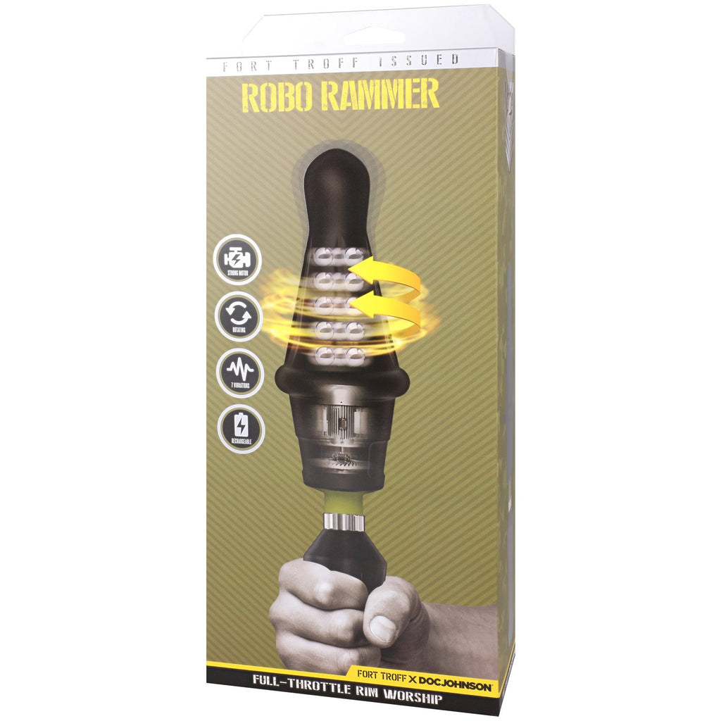 Fort Troff Robo Rammer Rotating Ridge Rimming Dong, Dual-Motor Vibrator