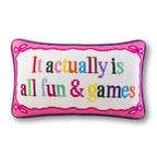 Fun And Games Needlepoint Pillow