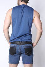 CellBlock 13 Field Goal Football Muscle Tank - Blue
