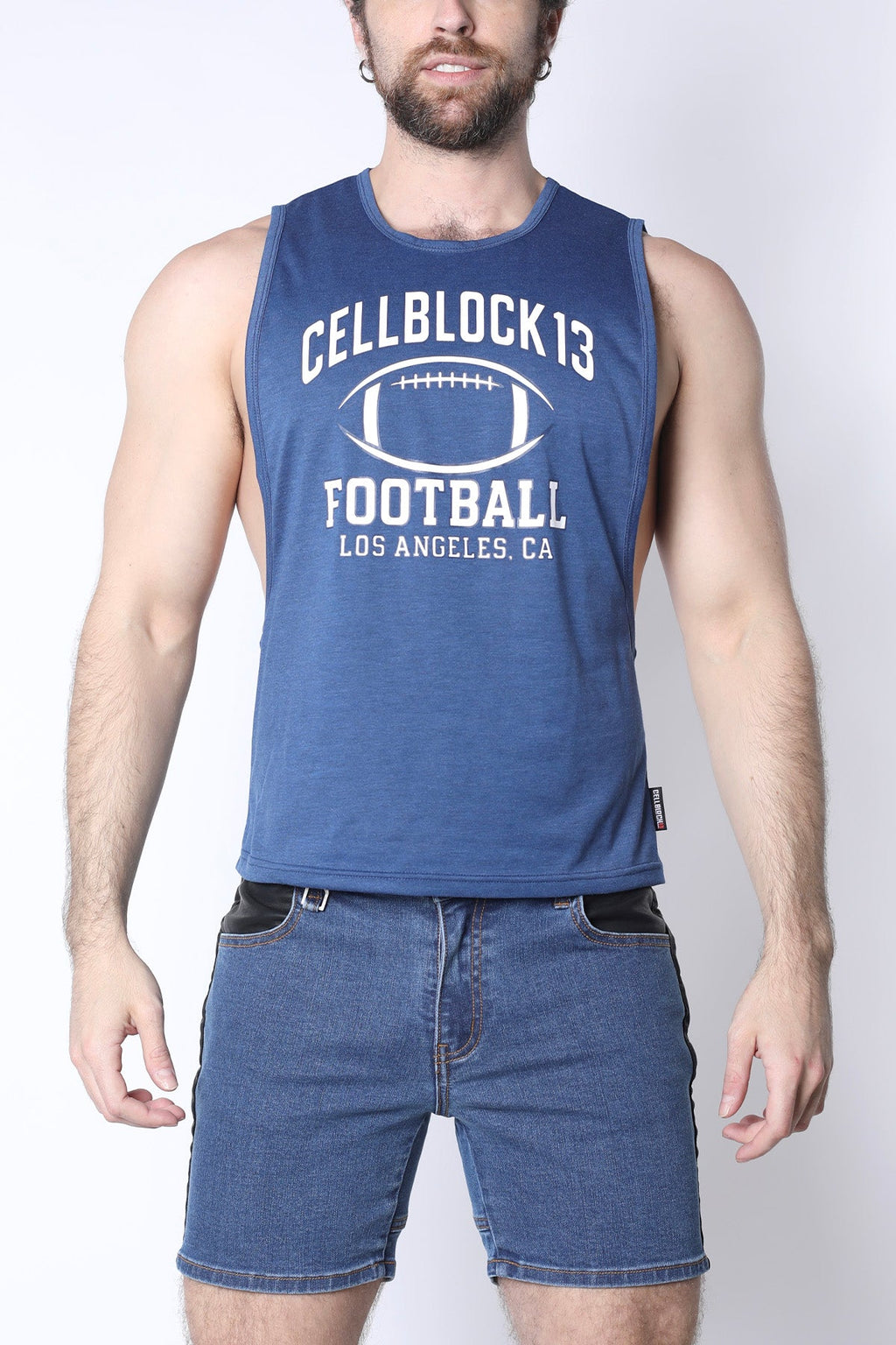 CellBlock 13 Field Goal Football Muscle Tank - Blue