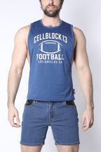 CellBlock 13 Field Goal Football Muscle Tank - Blue