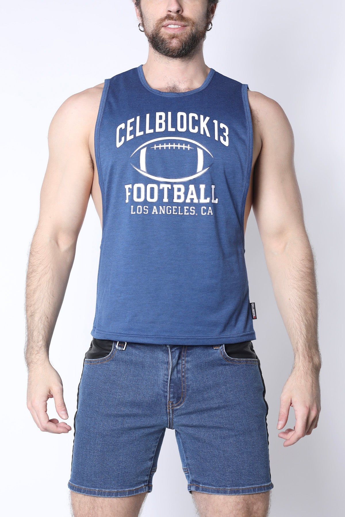 CellBlock 13 Field Goal Football Muscle Tank - Blue