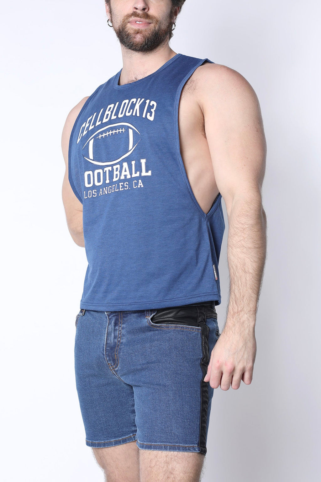 CellBlock 13 Field Goal Football Muscle Tank - Blue