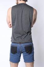 CellBlock 13 Field Goal Football Muscle Tank - Charcoal