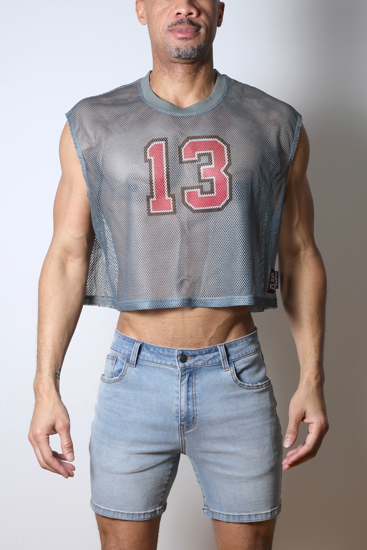 CellBlock 13 Field Goal 13 Mesh Muscle Tee - Gray