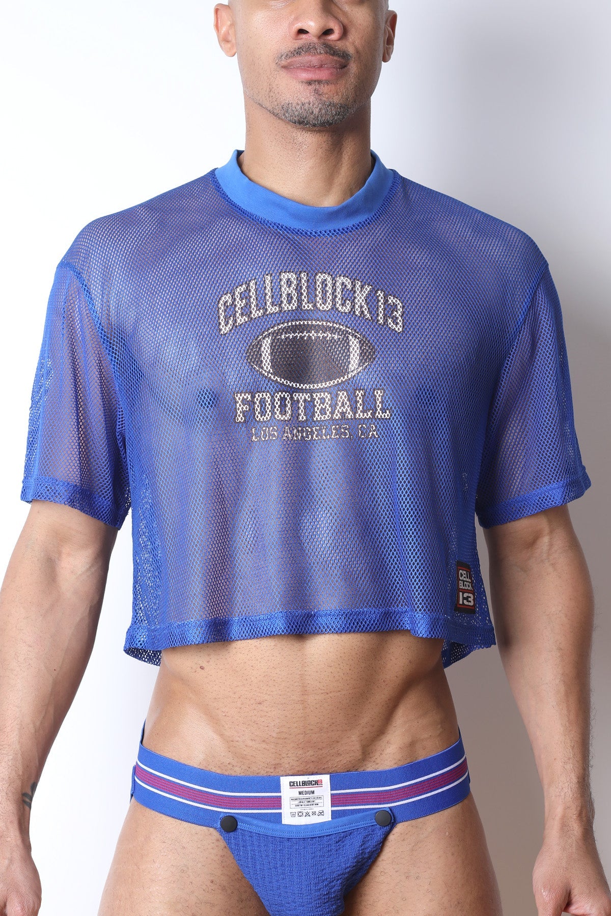CellBlock 13 Field Goal Football Mesh Tee - Blue