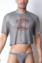 CellBlock 13 Field Goal Football Mesh Tee - Grey