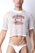CellBlock 13 Field Goal Football Mesh Tee - White