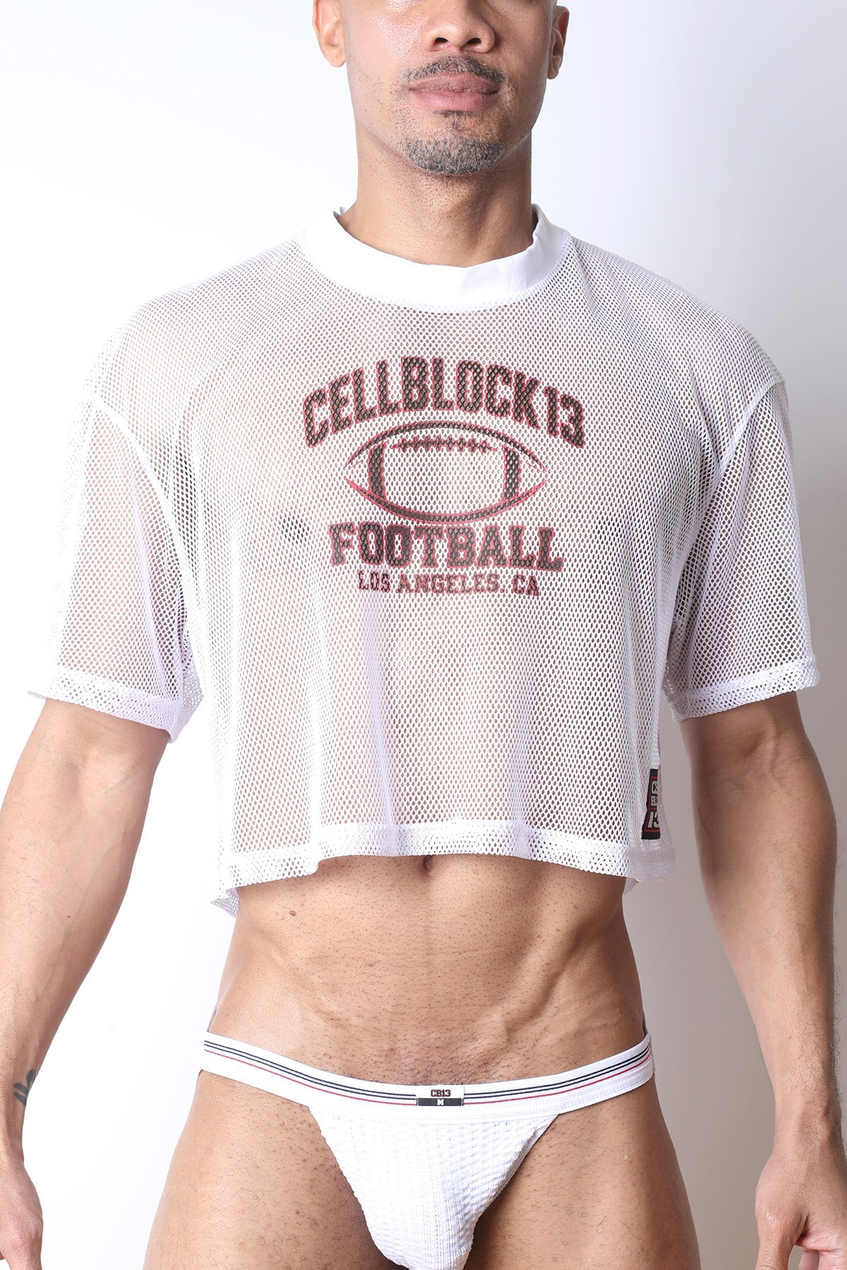 CellBlock 13 Field Goal Football Mesh Tee - White