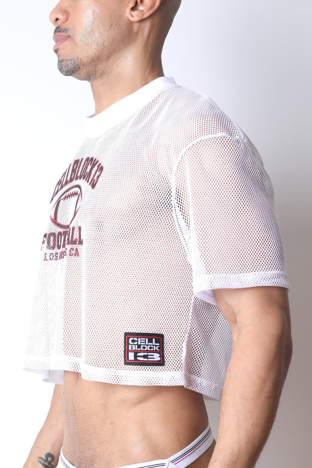 CellBlock 13 Field Goal Football Mesh Tee - White