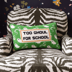 Too Ghoul Needlepoint Pillow