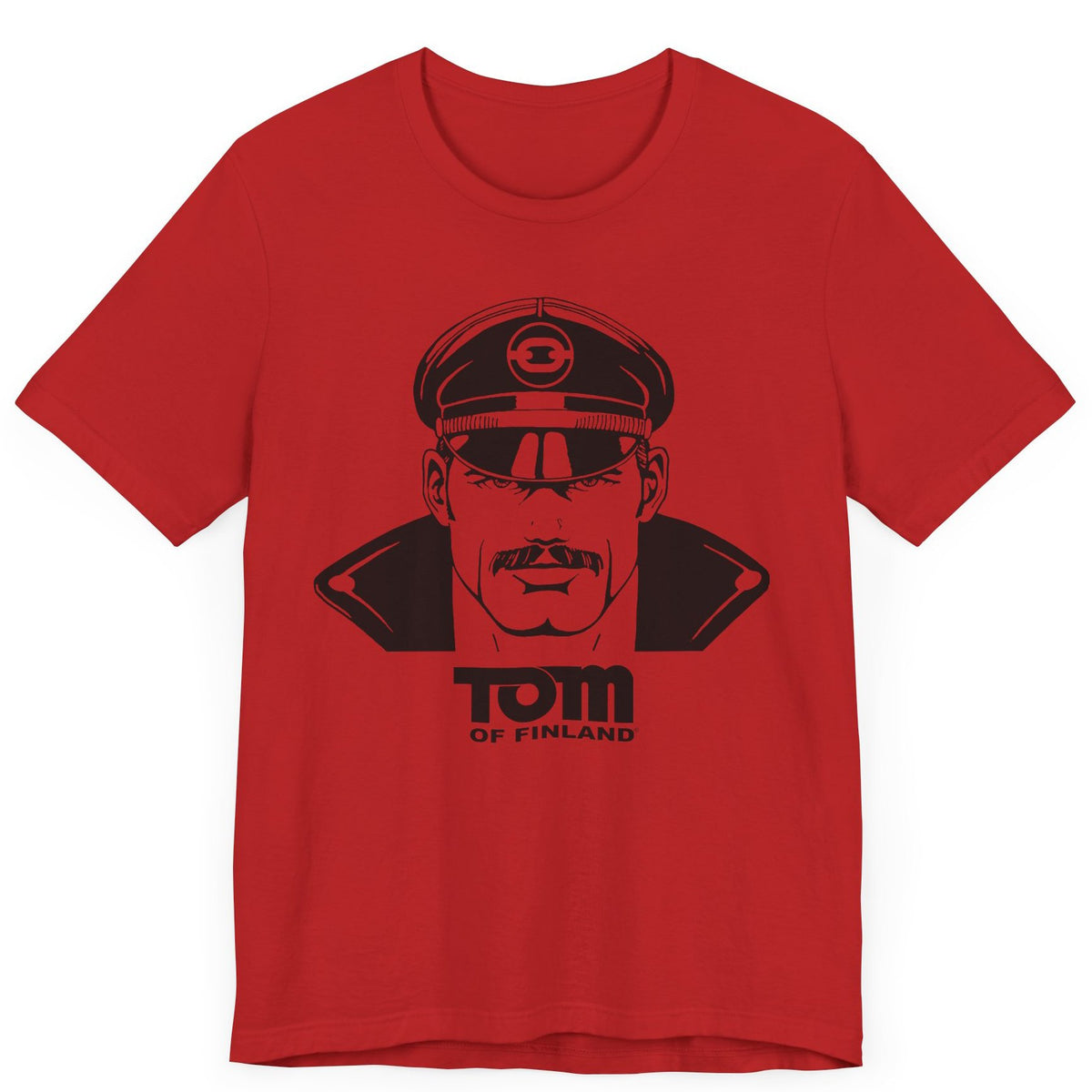 Tom of Finland Leather Daddy T-shirt Tee in RED