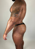 Alfons Dovana Leopard Velvet/Mesh Thong