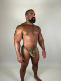 Alfons Dovana Leopard Velvet/Mesh Thong