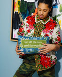 Get Off The Cross Needlepoint Pillow