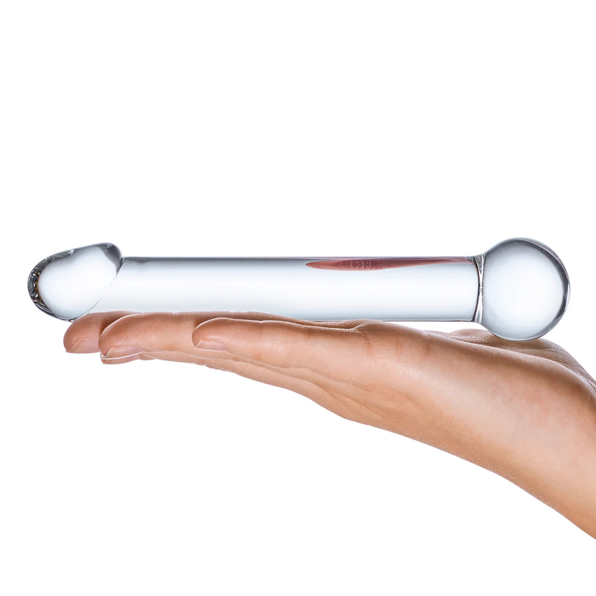 Gläs 7" realistic head glass dildo