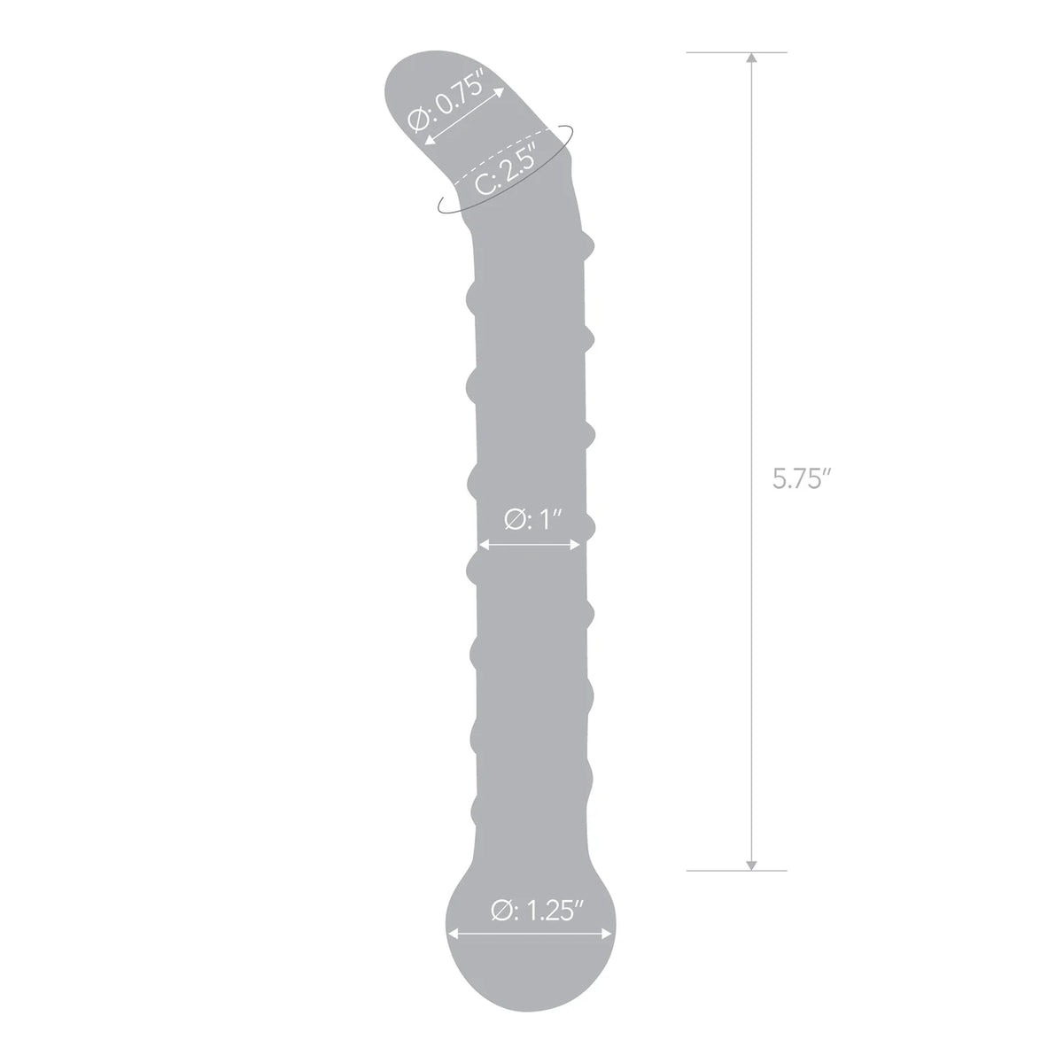 Gläs Mr. Swirly 6.5" P-Spot Glass Dildo