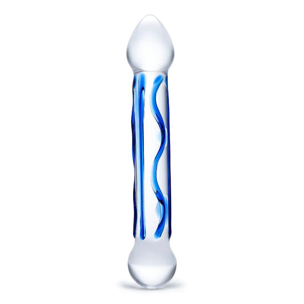 Gläs 6.5" Full Tip Textured Glass Dildo