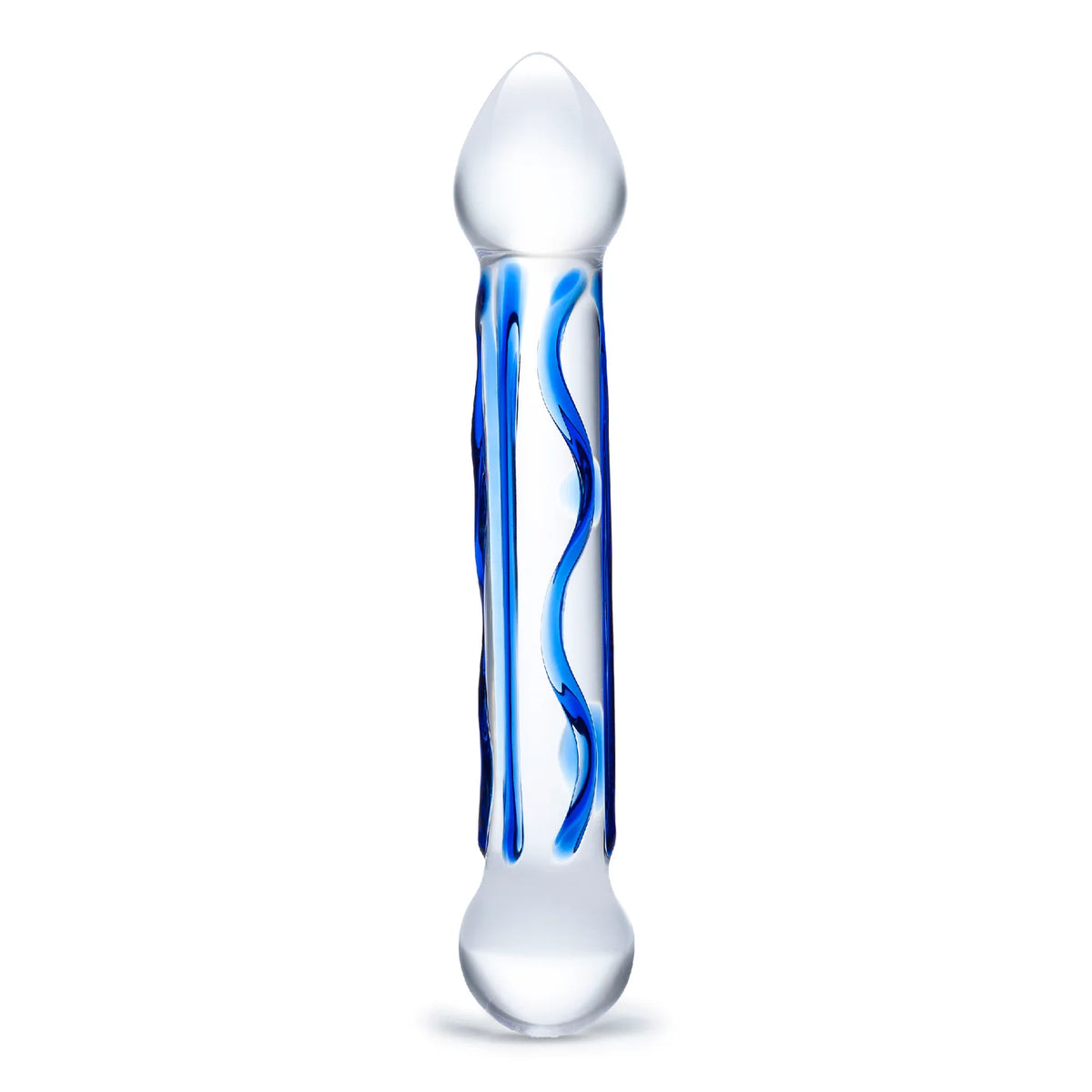 Gläs 6.5" Full Tip Textured Glass Dildo