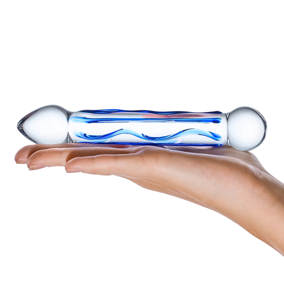 Gläs 6.5" Full Tip Textured Glass Dildo