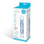 Gläs 6.5" Full Tip Textured Glass Dildo