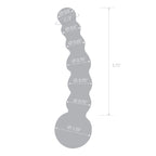Gläs 5" Curved Glass Beaded Dildo