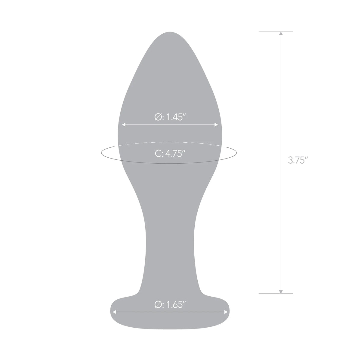 Gläs 4" Classic Glass Butt Plug