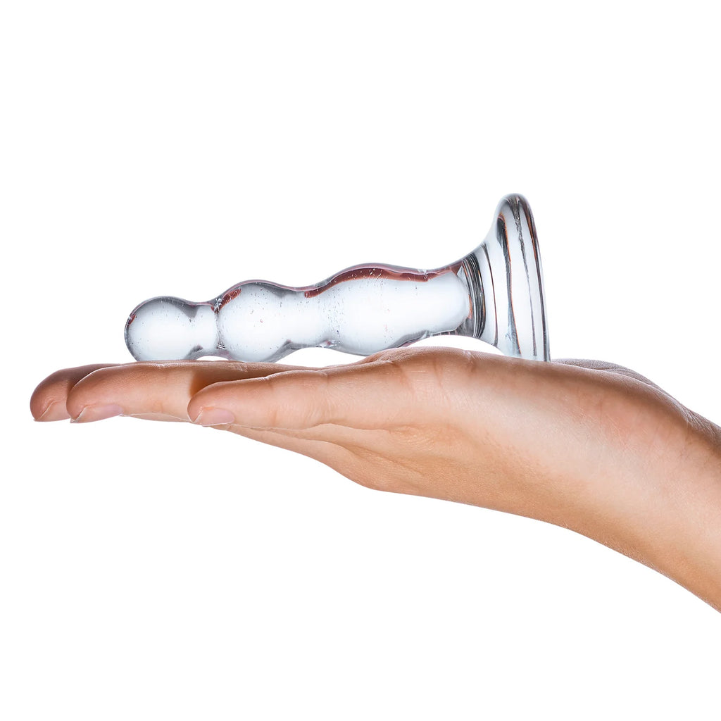 Gläs 4" Triple Play Beaded Butt Plug