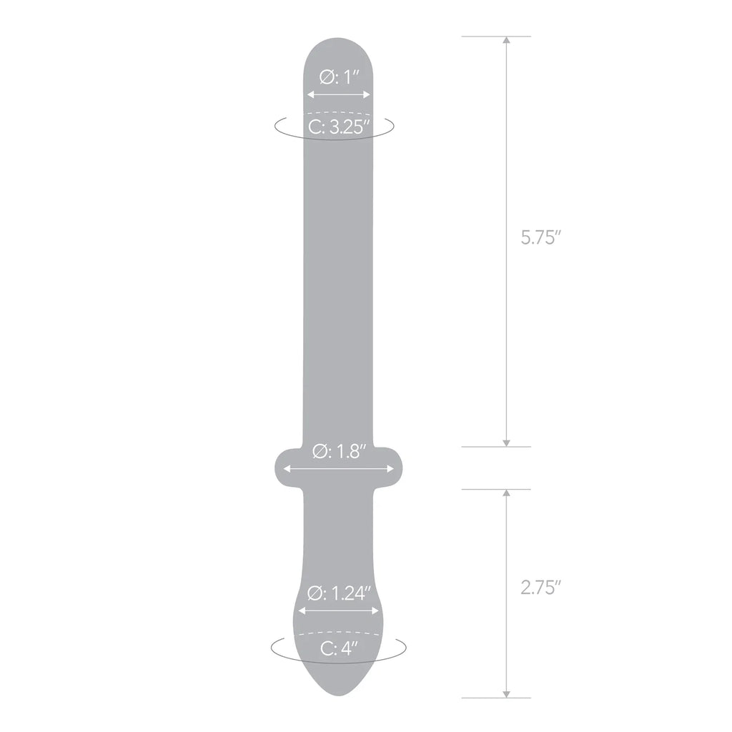 Gläs 9.25" Classic Smooth Dual-Ended Dildo