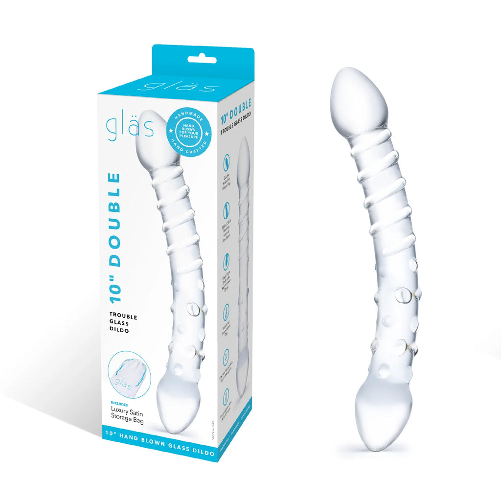 Gläs 10" Double Trouble Glass Dildo