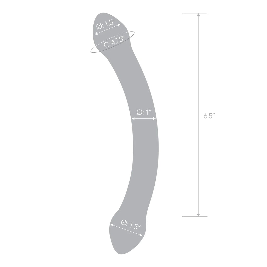 Gläs 8" Red Head Double Dildo