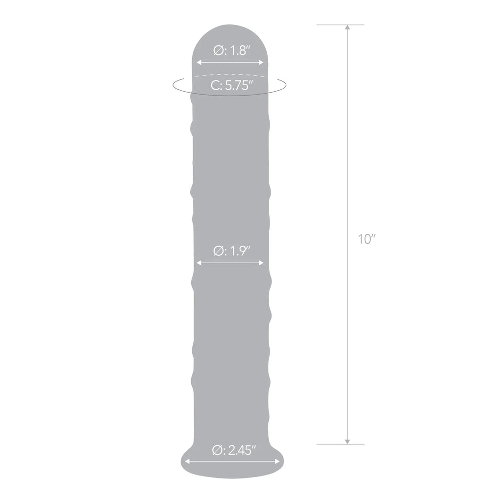 Gläs 10" Extra Large Glass Dildo