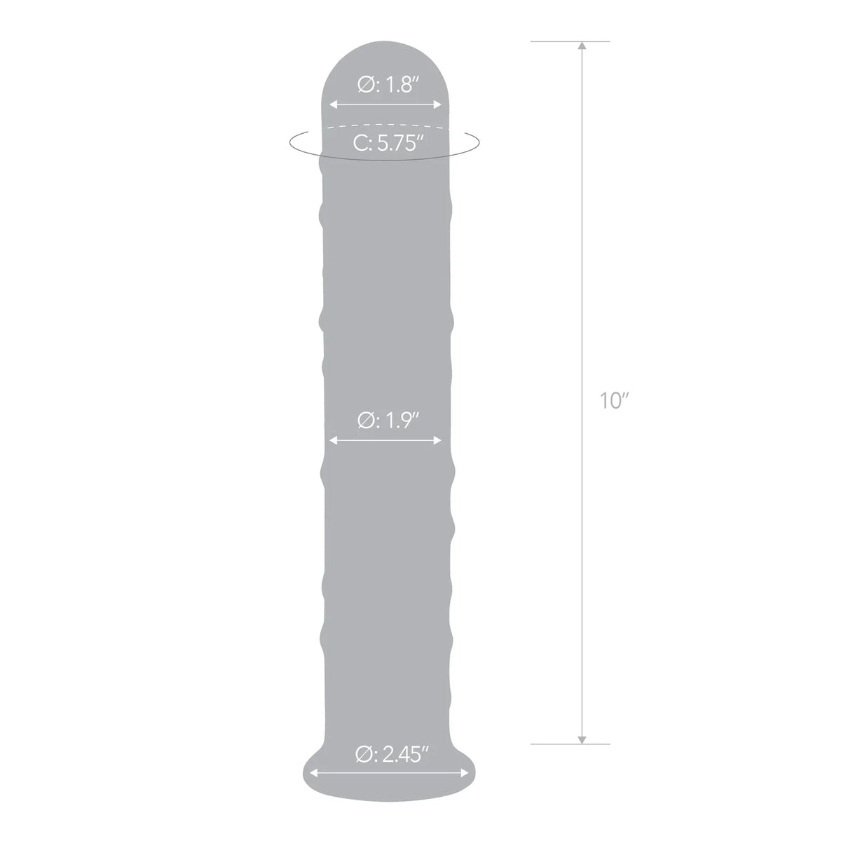 Gläs 10" Extra Large Glass Dildo