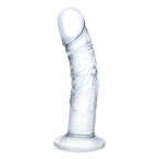 Gläs 7" Curved Realistic Glass Dildo With Veins