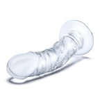Gläs 7" Curved Realistic Glass Dildo With Veins